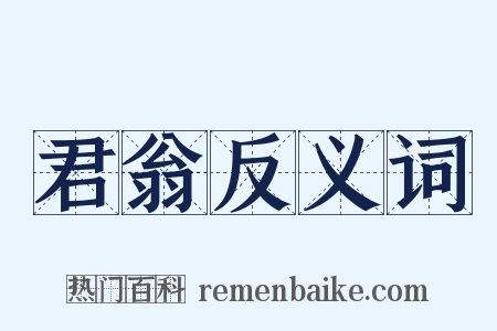 君翁反义词是什么意思的图片